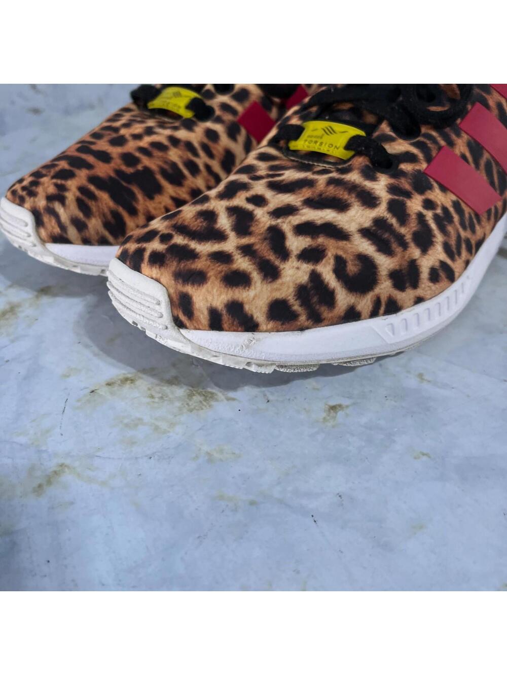 Adidas ZX Flux Leopard Womens Size 9.5 Shoes Brown Pink Athletic Trainer Sneaker - Picture 12 of 12